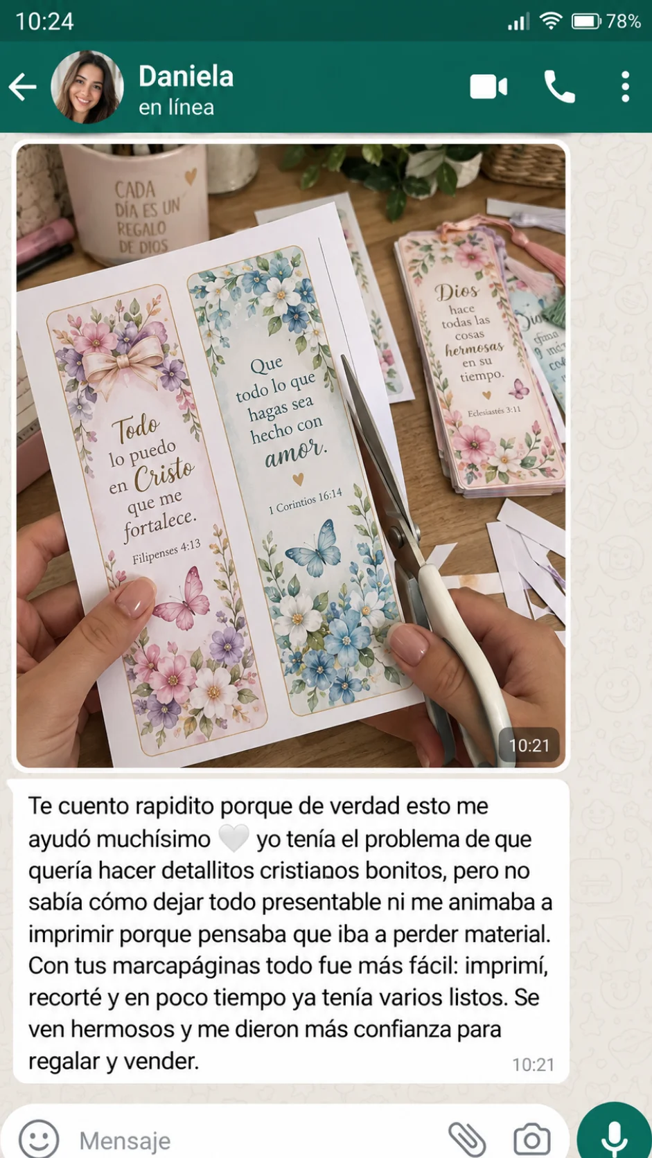 Daniela comparte cómo preparó sus marcapáginas para regalar y vender